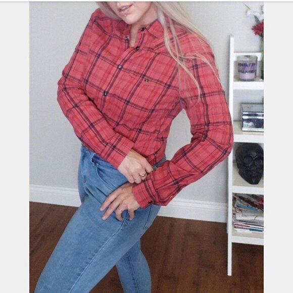 ARMANI exchange plaid coral - Picture 3 of 4